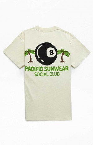 T-shirt PacSun Pacific Sunwear Social Club Hombre Amarillo | FHSTD4025